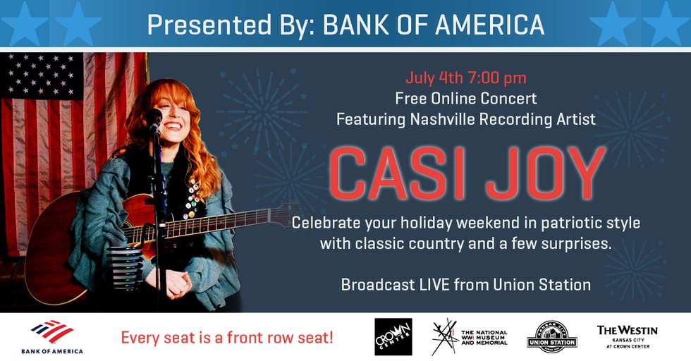 4th of July FREE Online Concert CASI JOY KC Parent Magazine